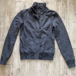 Mock neck zip up jacket